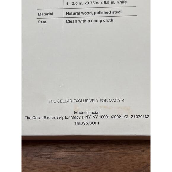 The Cellar 3-piece Cheese Knife Set - NEW in BOX - Wooden Handles - Giftable - Picture 7 of 7